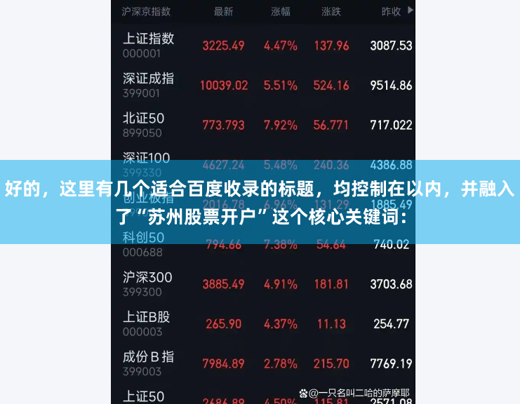 好的，这里有几个适合百度收录的标题，均控制在以内，并融入了“苏州股票开户”这个核心关键词：